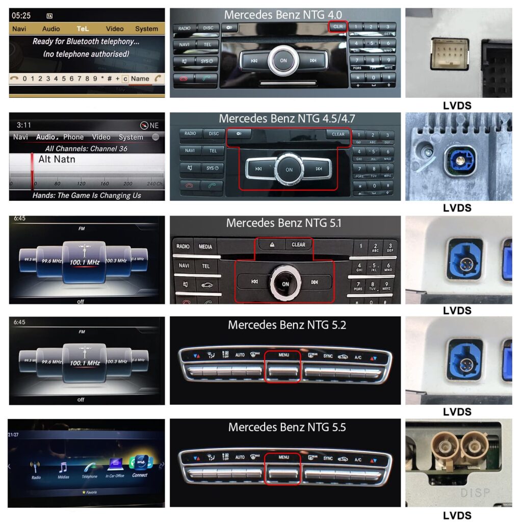 Module CarPlay & Android Auto sans fil – Mercedes NTG 5.0 / NTG 5.1 / NTG 5.2